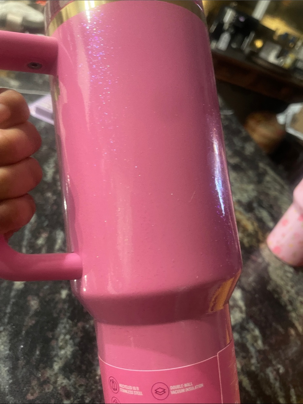 Wicked Stanley Pink Insulated Tumbler with Handle and Reusable Straw - Picture 9 of 10